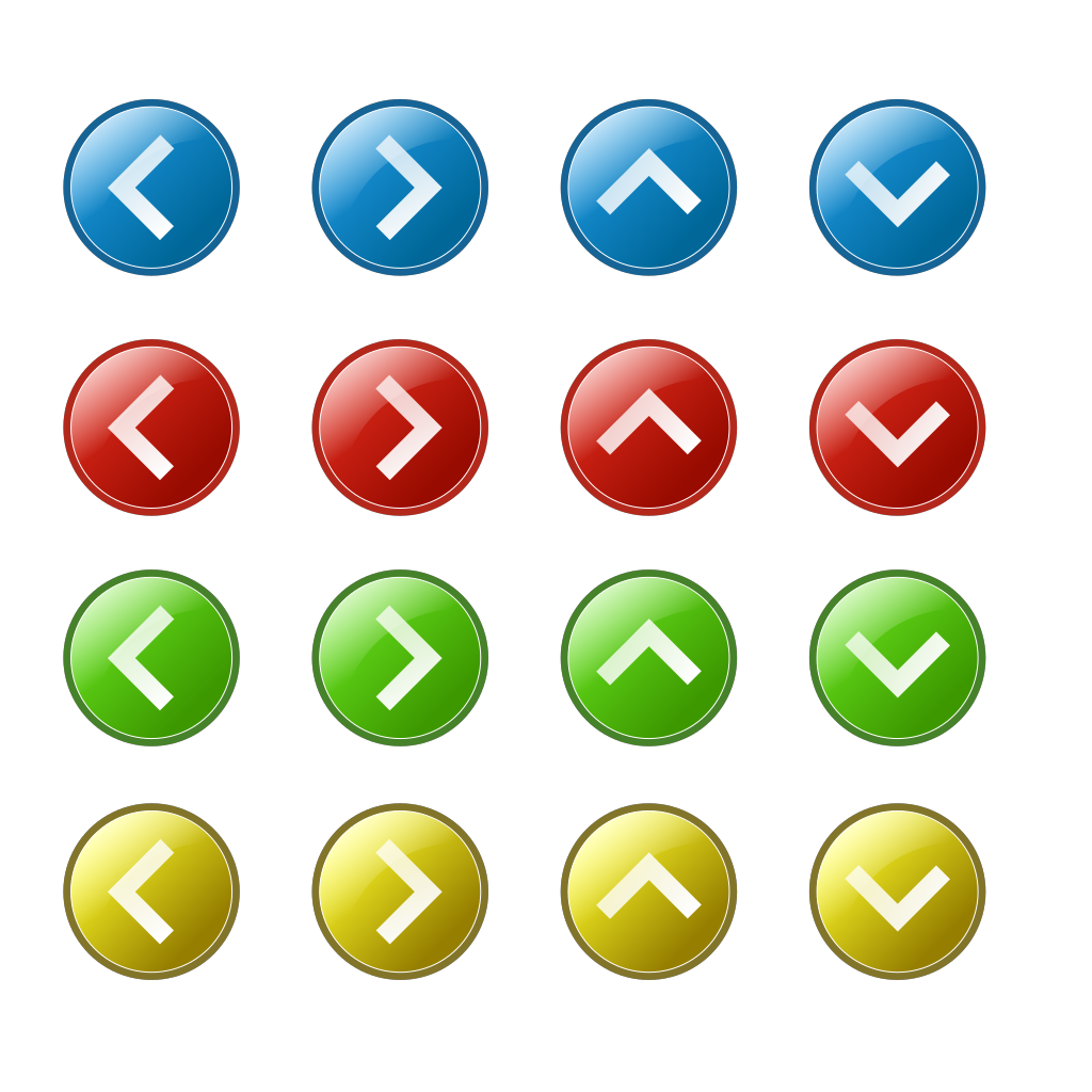 Arrow Button Set PNG, SVG Clip art for Web - Download Clip Art, PNG ...