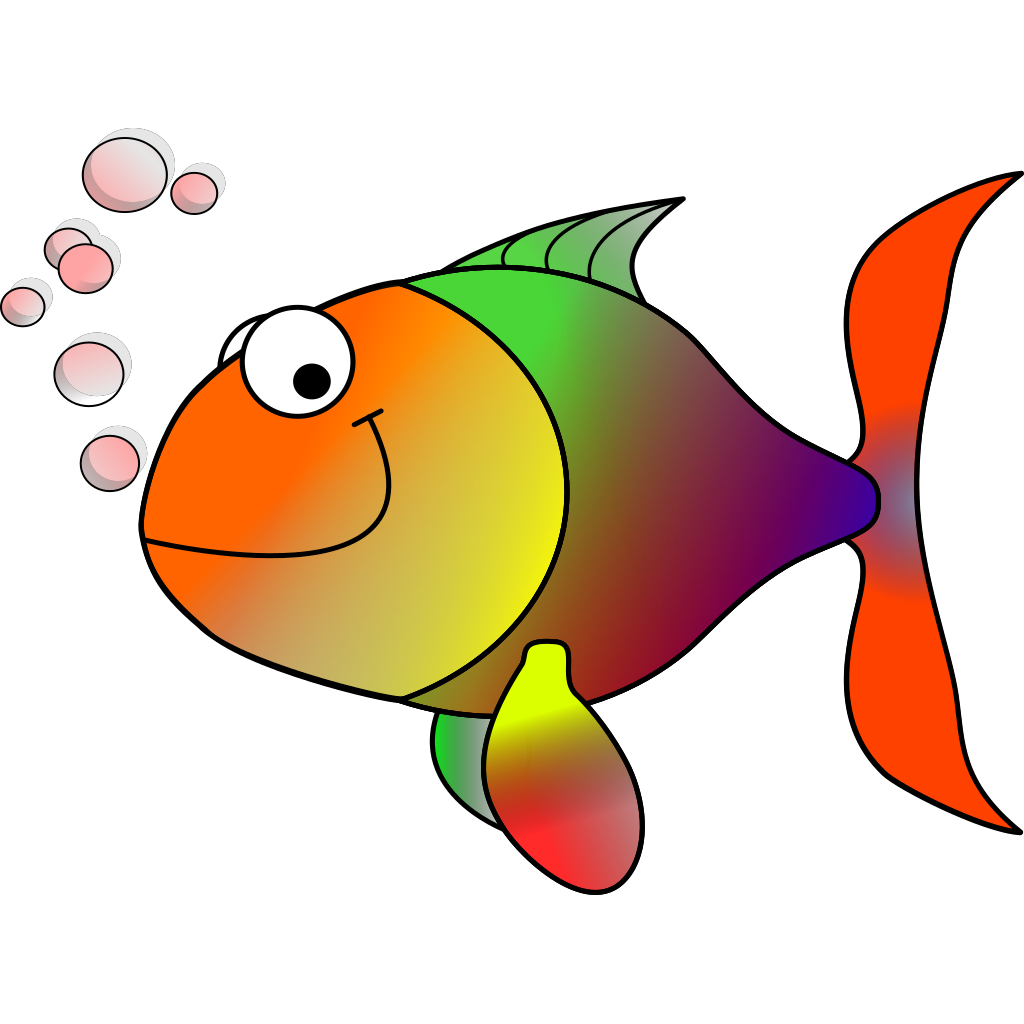 Bubbling Cartoon Fish PNG, SVG Clip art for Web Download Clip Art