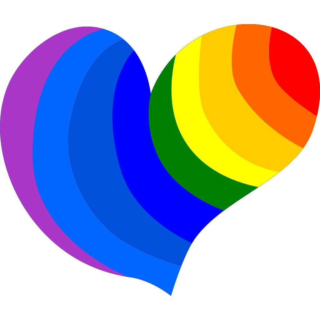 Rainbow Heart SVG vector. 