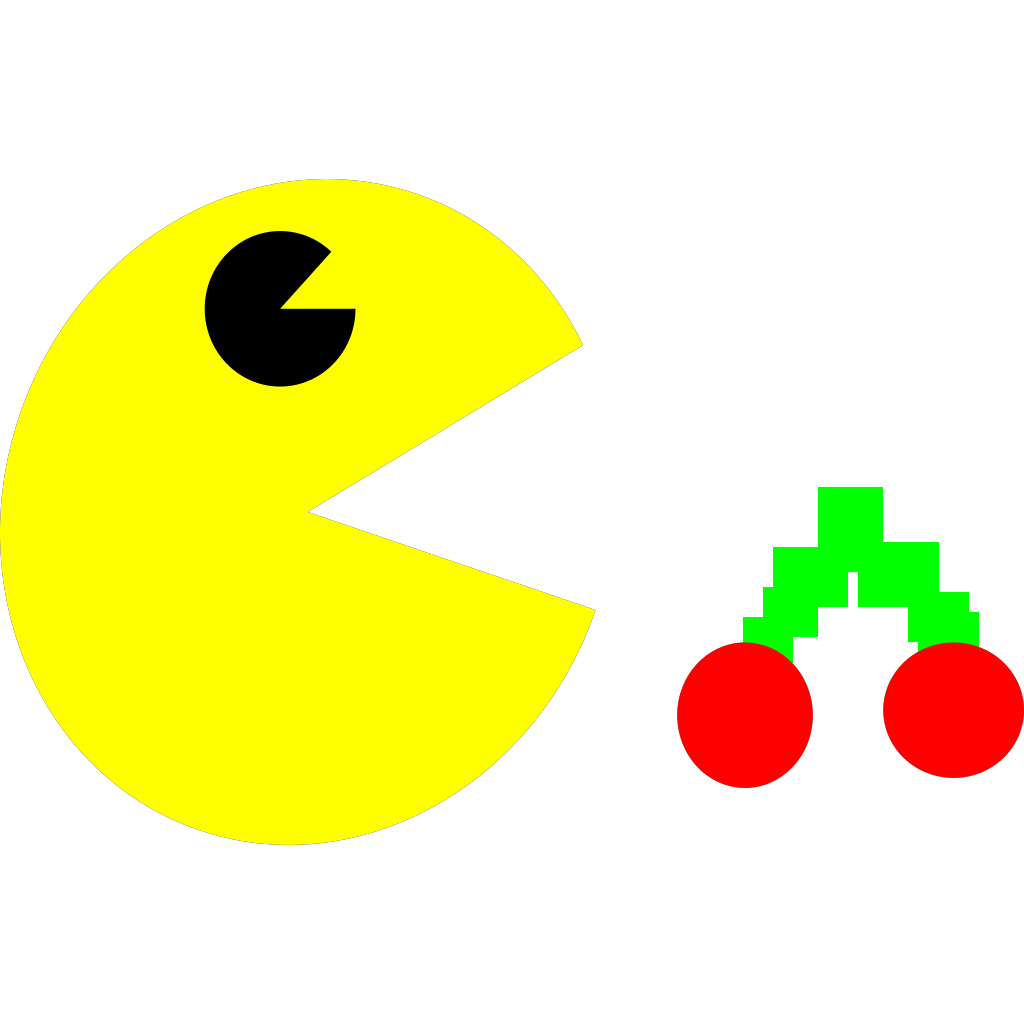 Square Pacman SVG vector. 