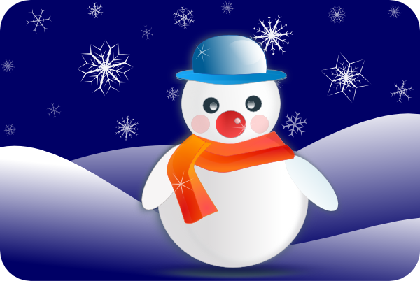 Download Snowman In Winter Scenery PNG, SVG Clip art for Web ...