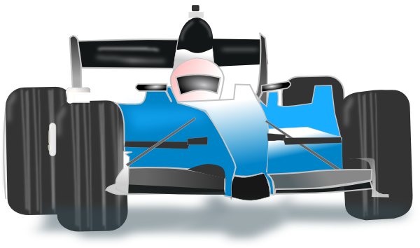 Blue Race Car SVG Clip arts