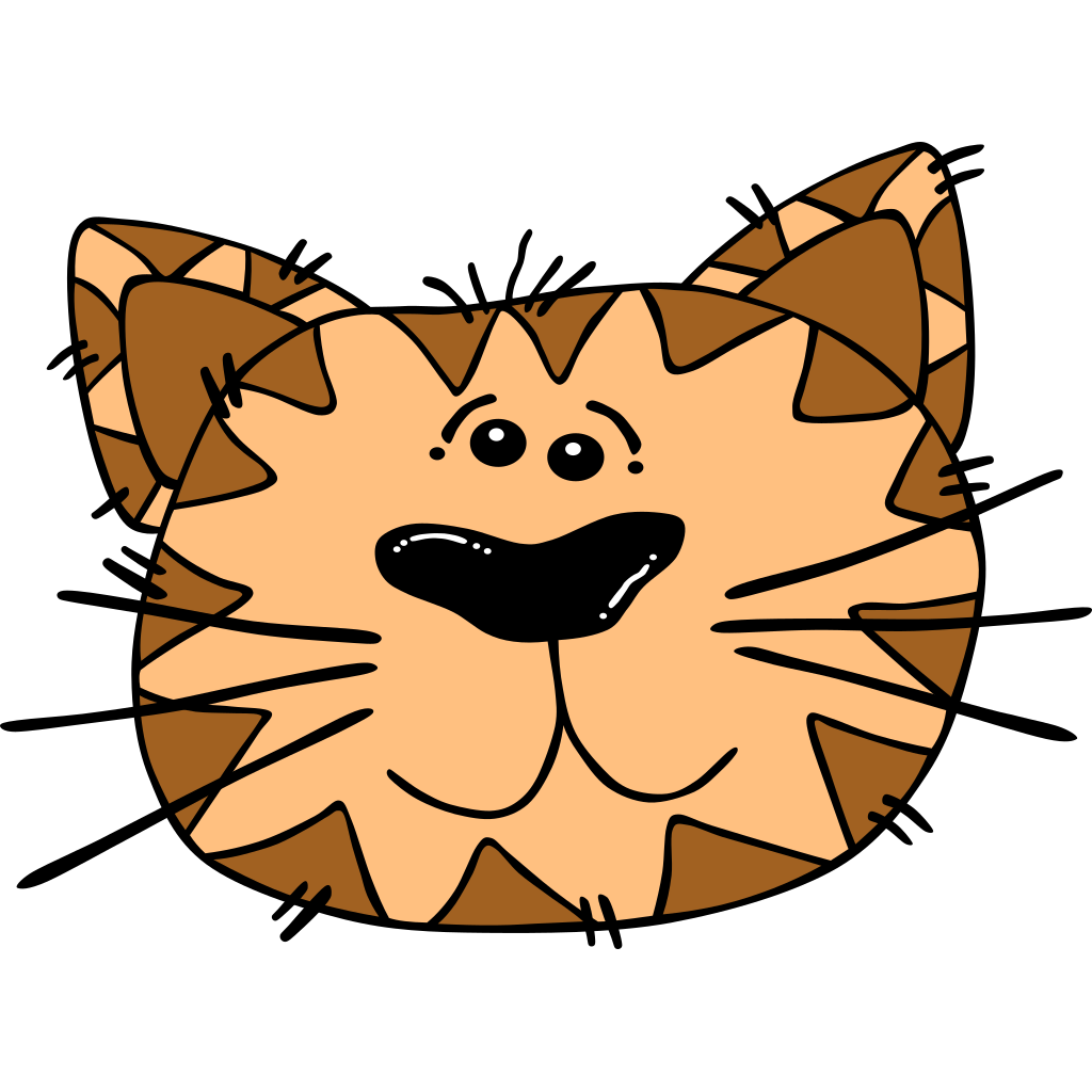 Download Cartoon Cat Face Outline PNG, SVG Clip art for Web ...