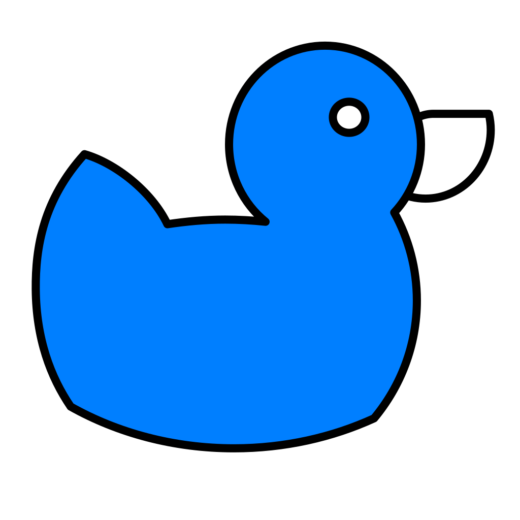 Blue Ducky SVG Clip arts