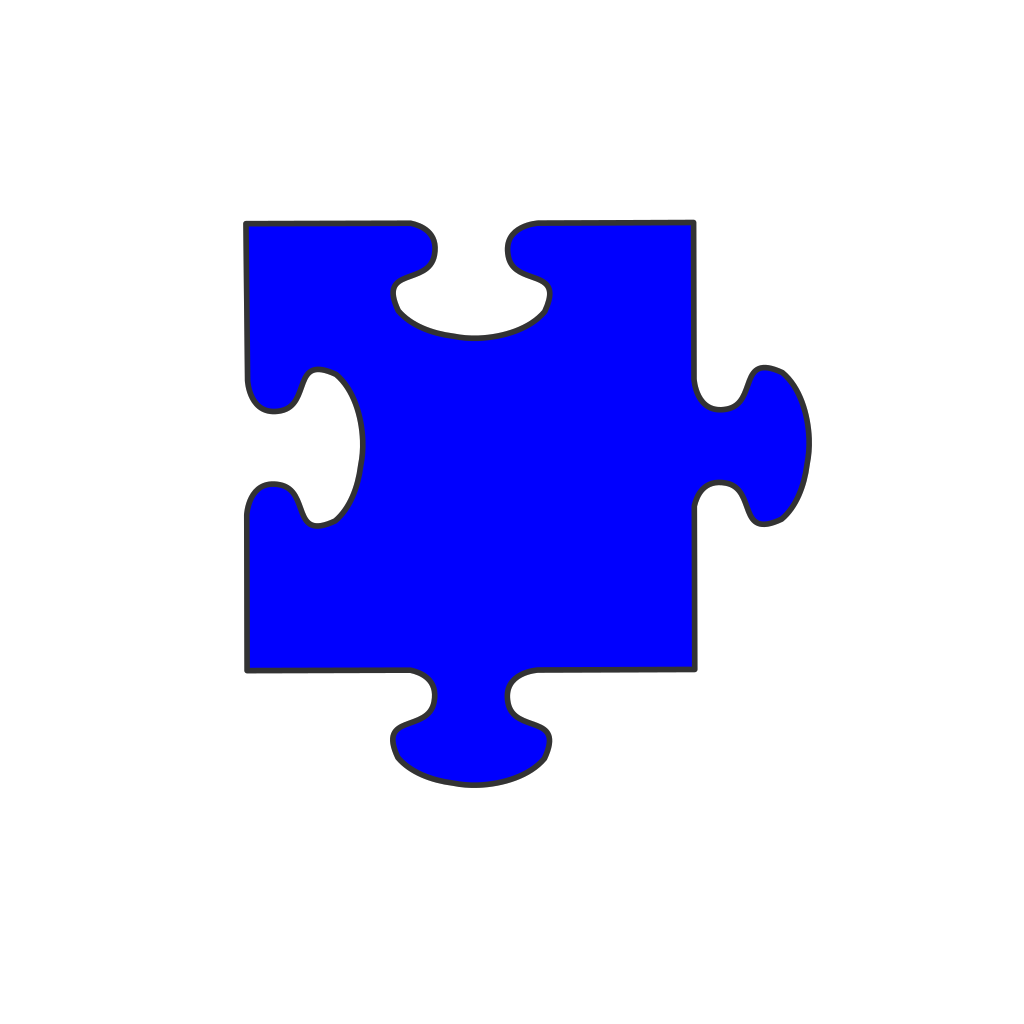 Download Blue Border Puzzle Piece PNG, SVG Clip art for Web ...