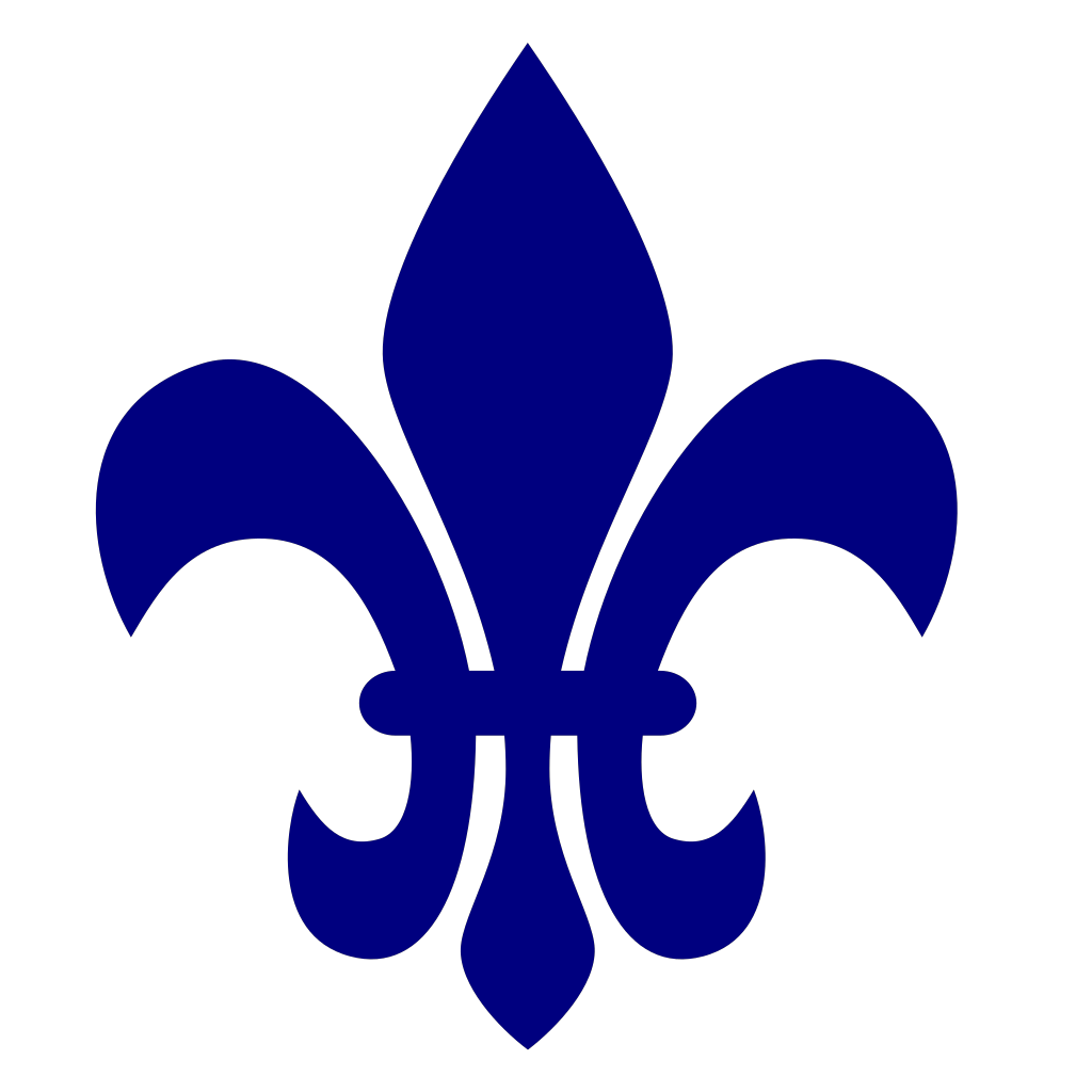 Royal Blue Fleur De Lis.