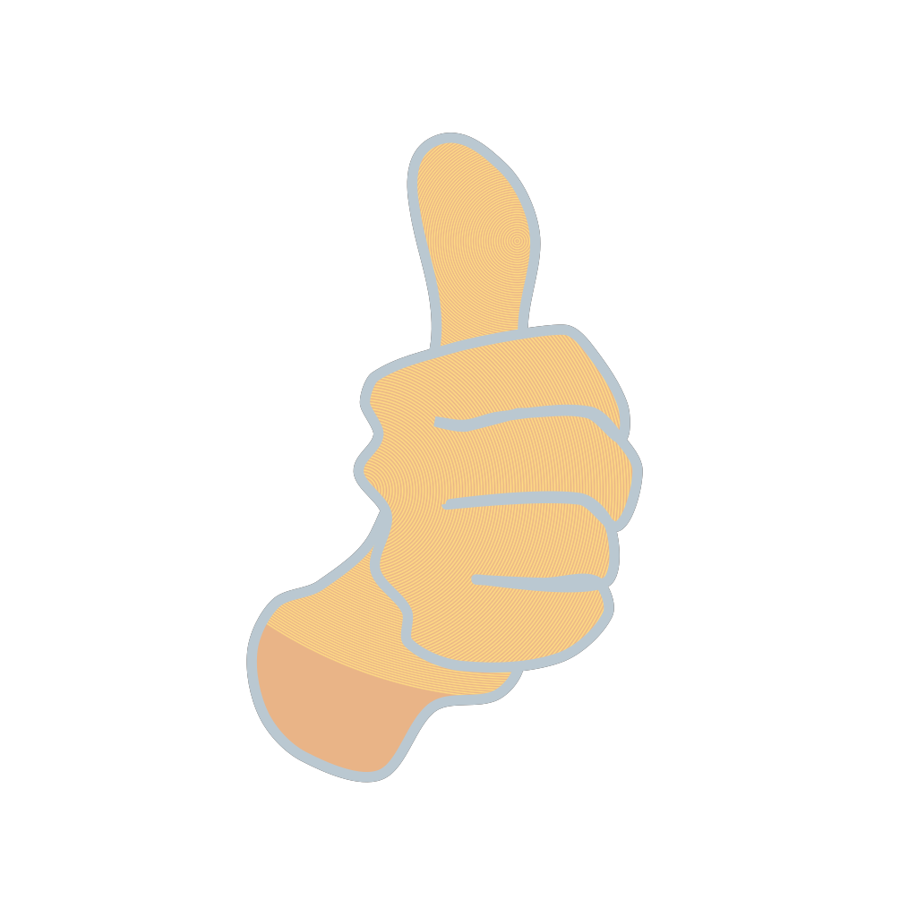 Thumbs Up Modified Original With Blue Borders Png Svg Clip Emoji Large