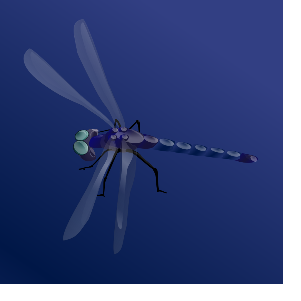 Blue Dragonfly SVG Clip arts