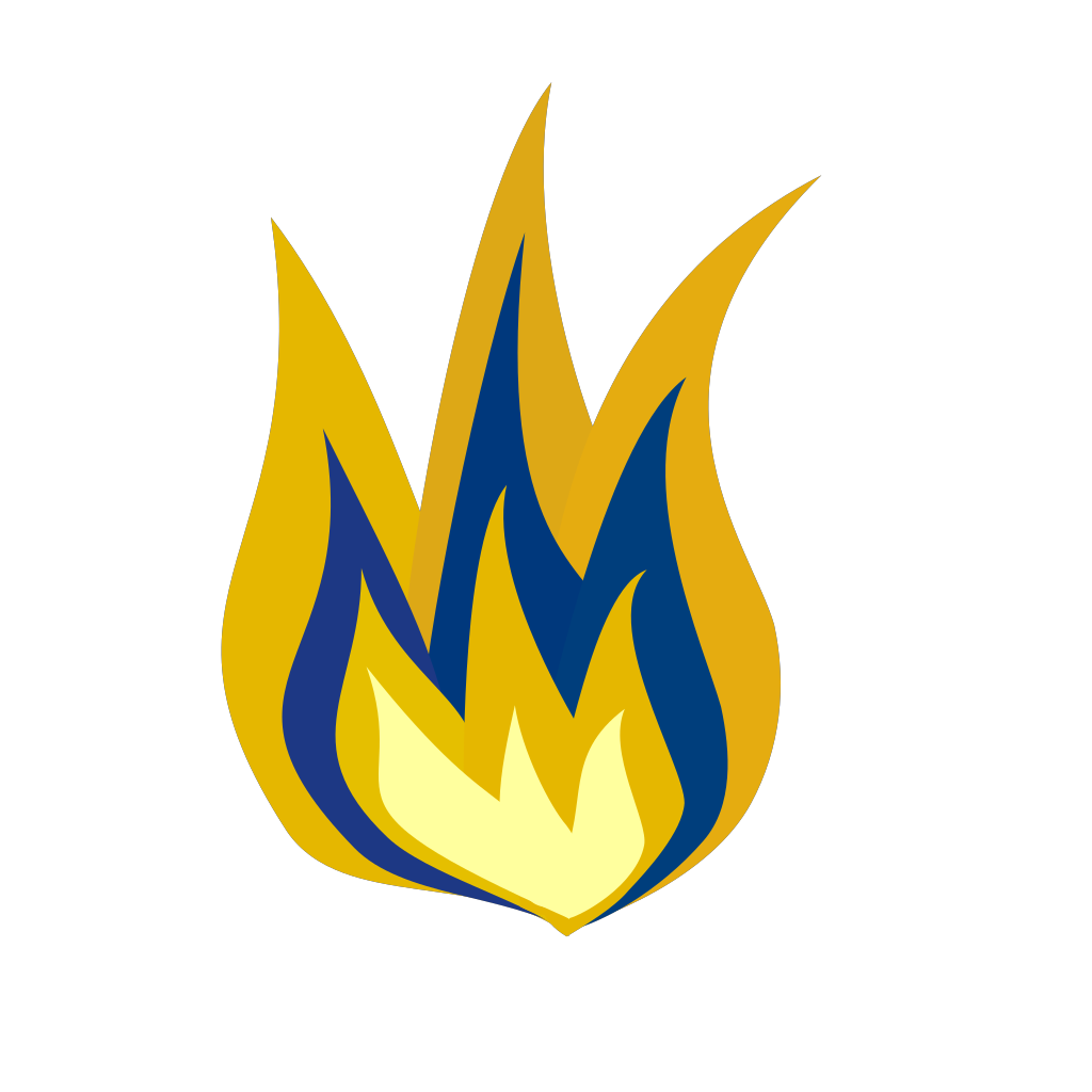 Blue And Yellow Flame SVG Clip arts download Download Clip Art, PNG