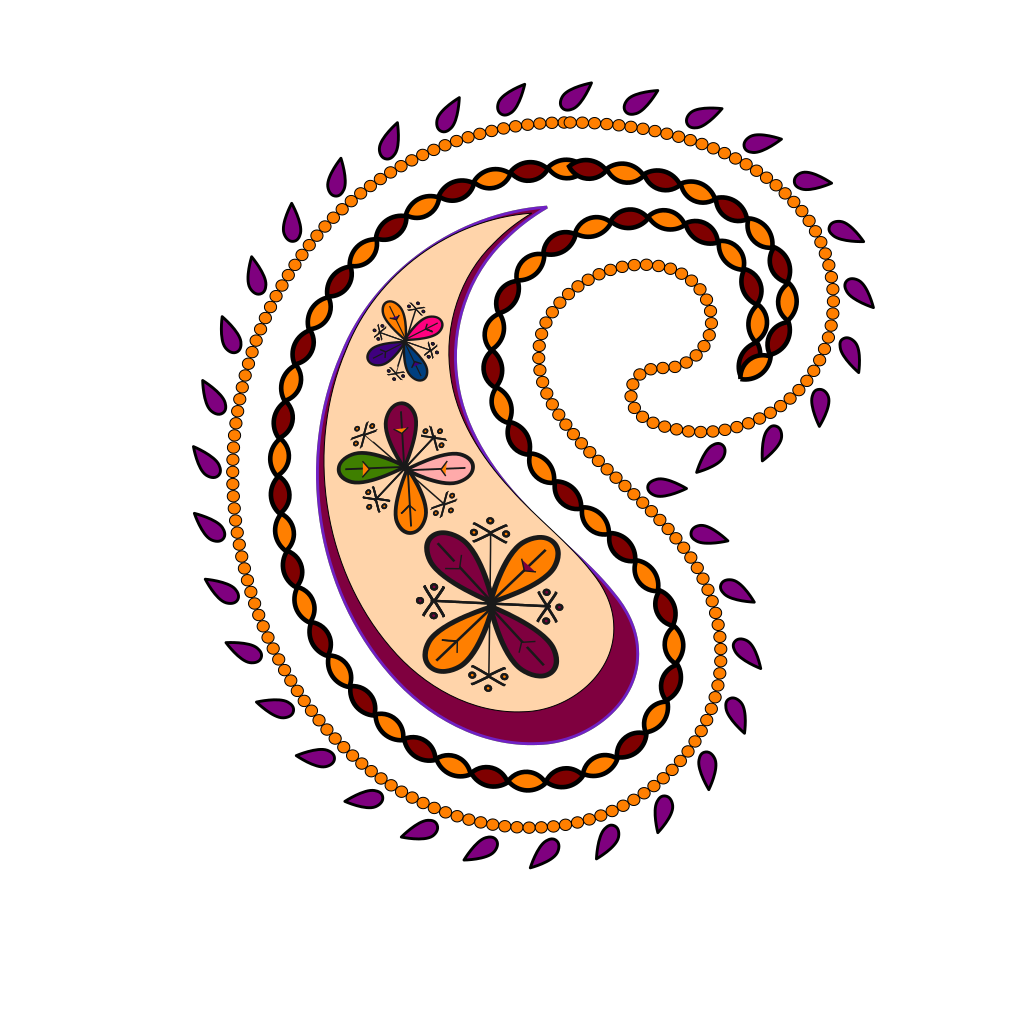 Paisley PNG Clip arts.