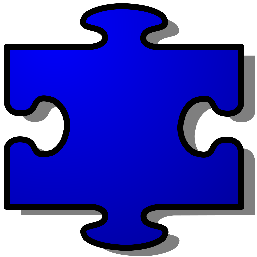 Blue Puzzle Piece PNG, SVG Clip art for Web Download