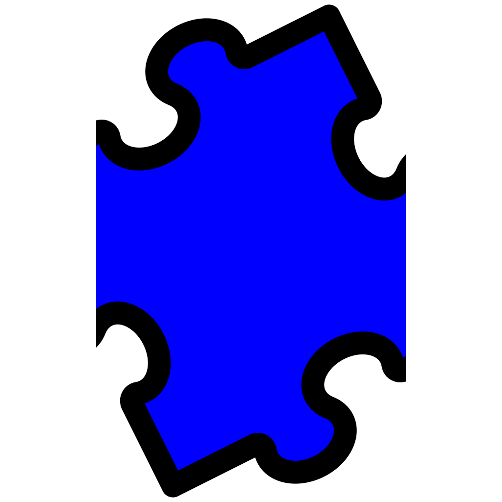 Bright Blue Puzzle Piece PNG, SVG Clip art for Web - Download Clip Art