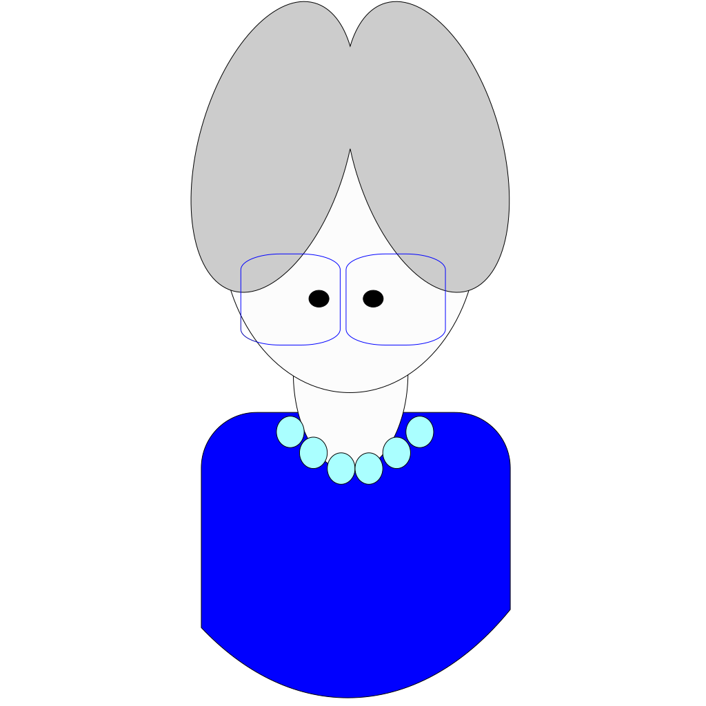 Download Blue Grandma Cartoon PNG, SVG Clip art for Web - Download ...