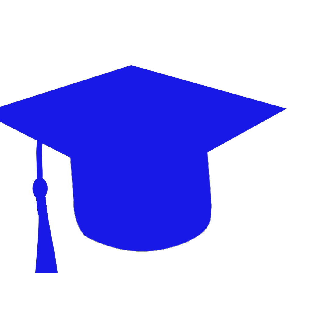 Graduation Hat Silhouette Blue Png Svg Clip Art For Web Download