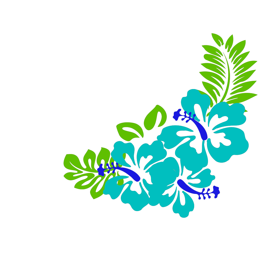 Blue Green Tropical Flowers PNG, SVG Clip art for Web - Download Clip ...
