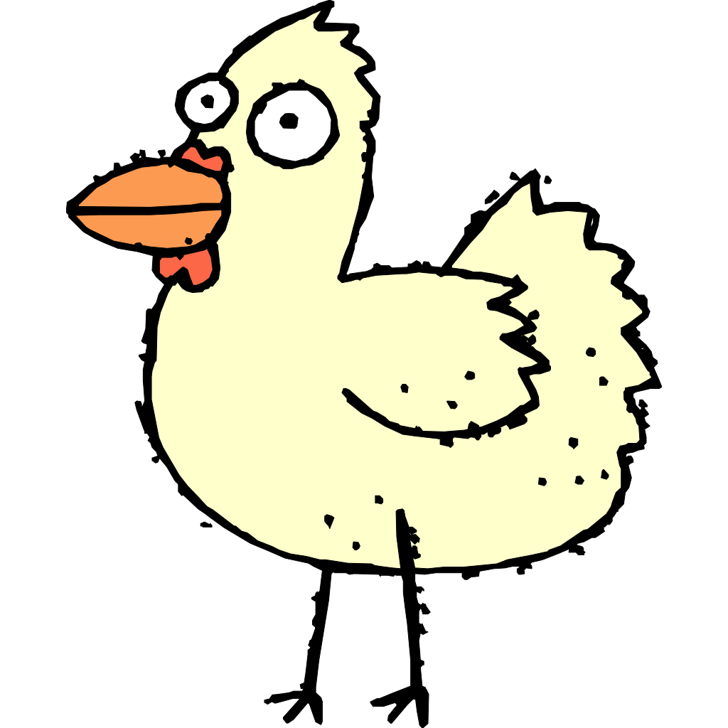 Cartoon Chicken SVG vector. 