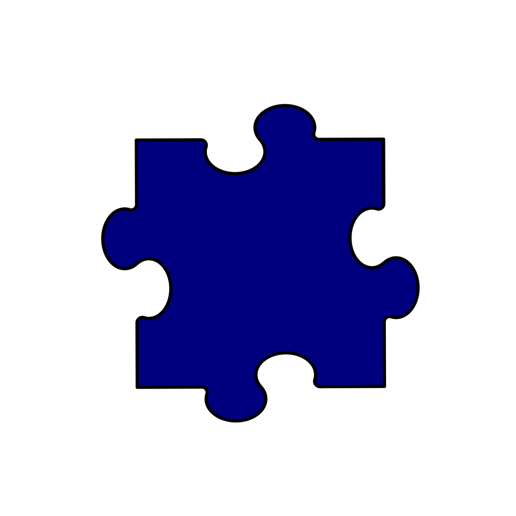 Dark Blue Puzzle Piece SVG Clip arts download - Download Clip Art, PNG
