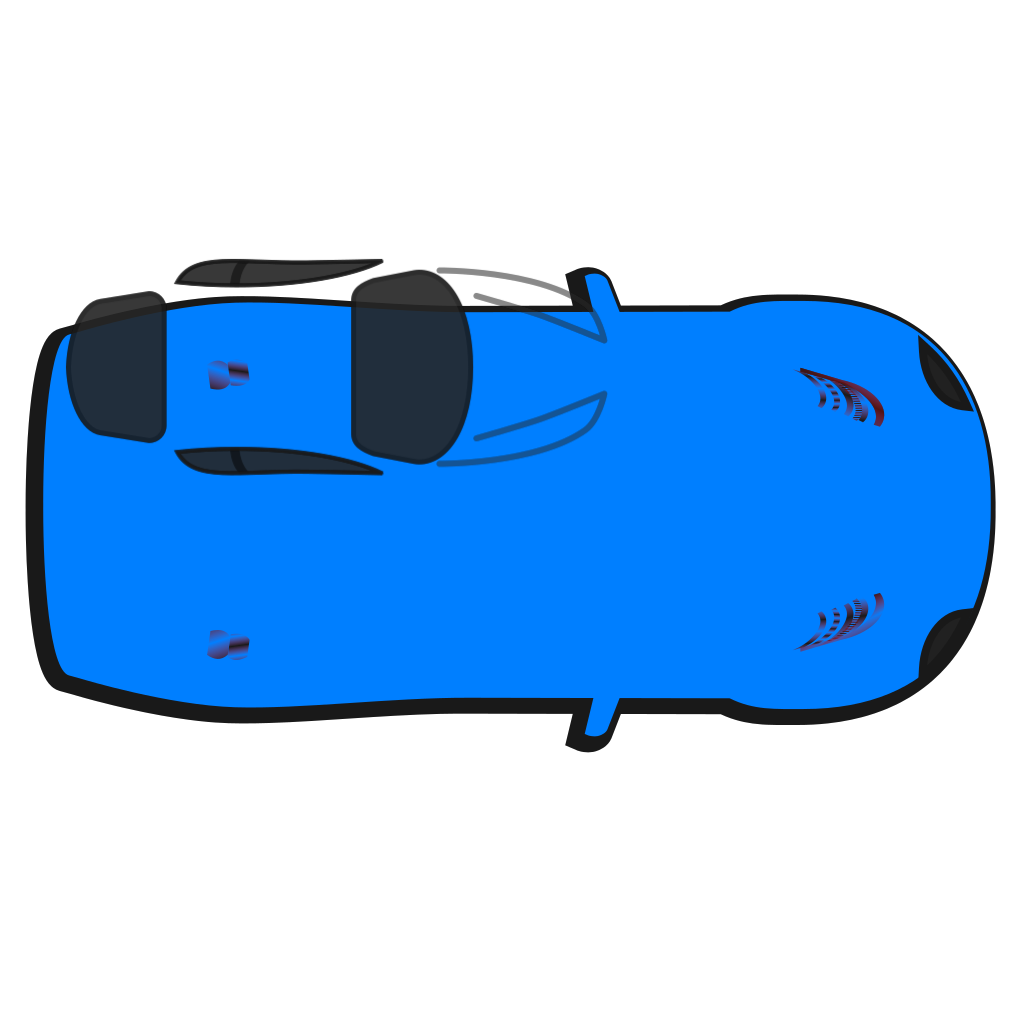 Blue Car - Top View PNG, SVG Clip art for Web - Download Clip Art, PNG
