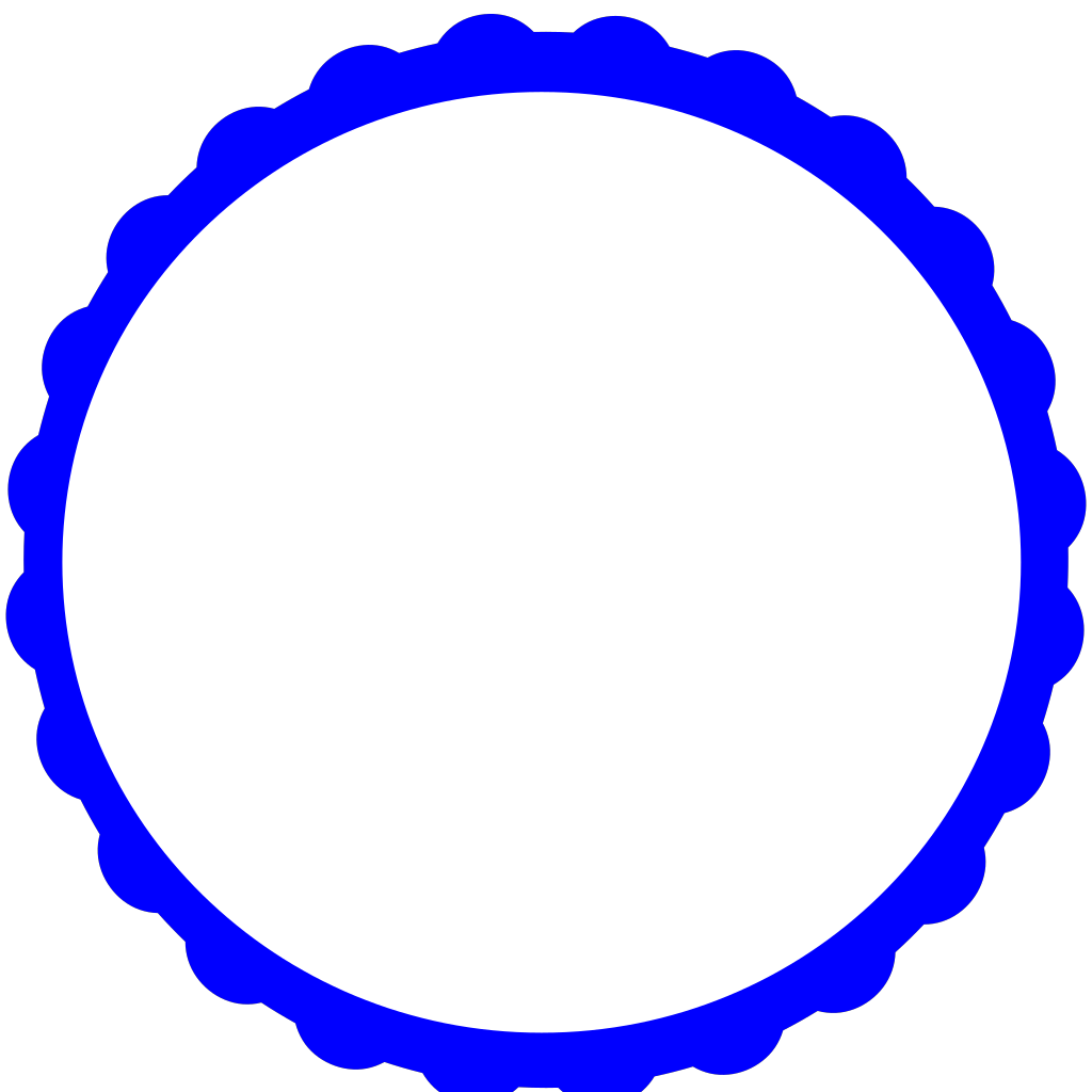 Download Blue Scallop Circle Frame PNG, SVG Clip art for Web ...