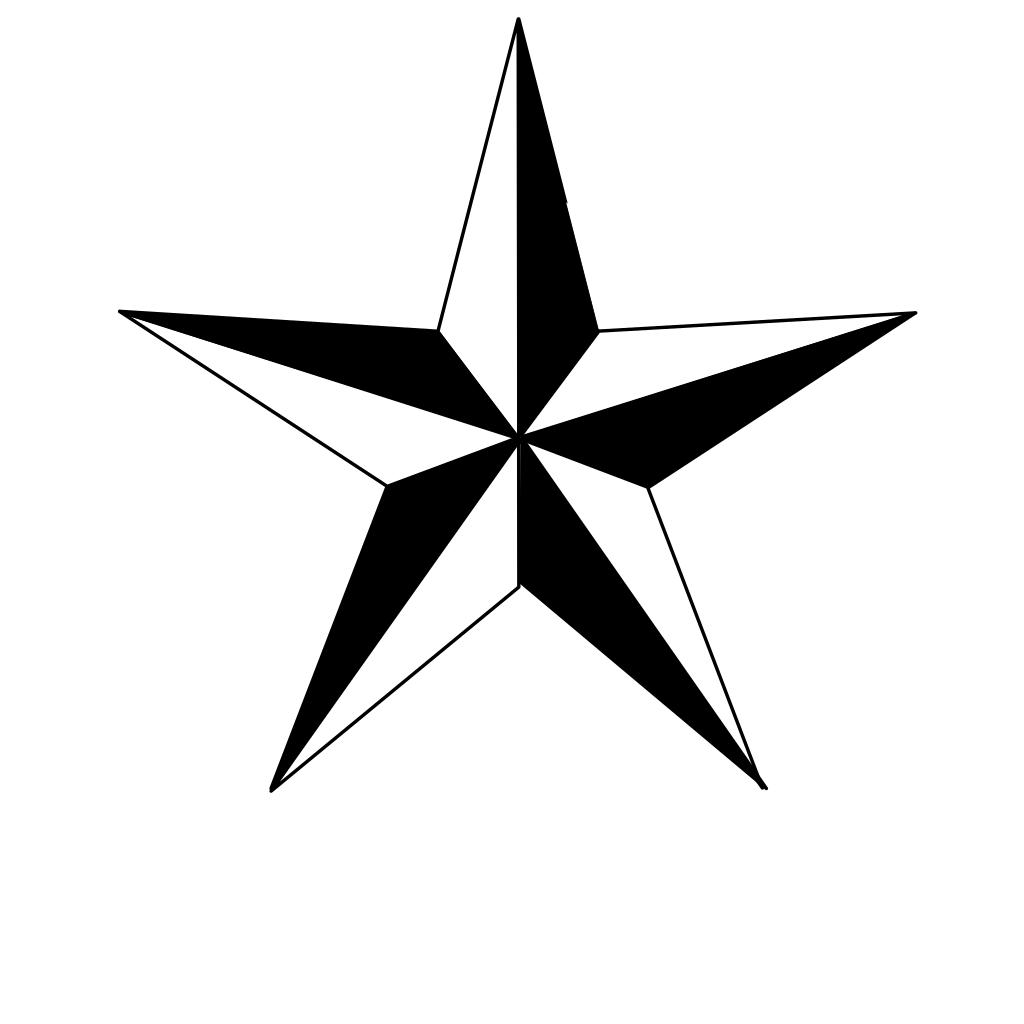 Navy Blue & Black Texas Star PNG, SVG Clip art for Web Download Clip