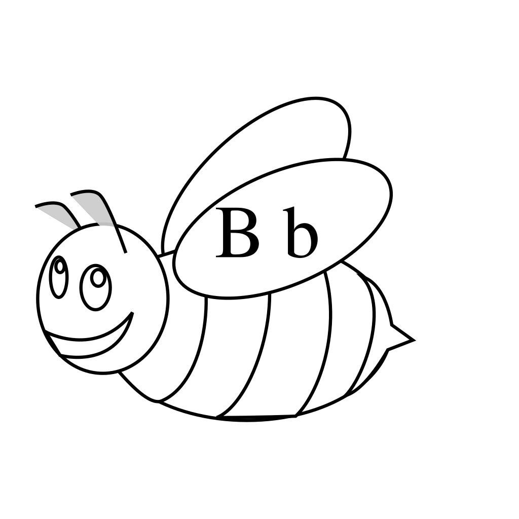 Bumble Bee Outline PNG SVG Clip Art For Web Download.