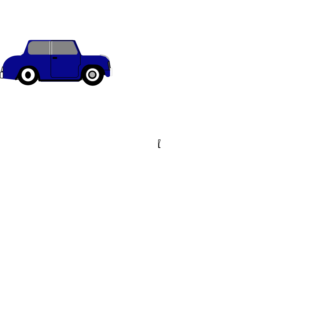 Animated Blue Car 3 SVG Clip arts
