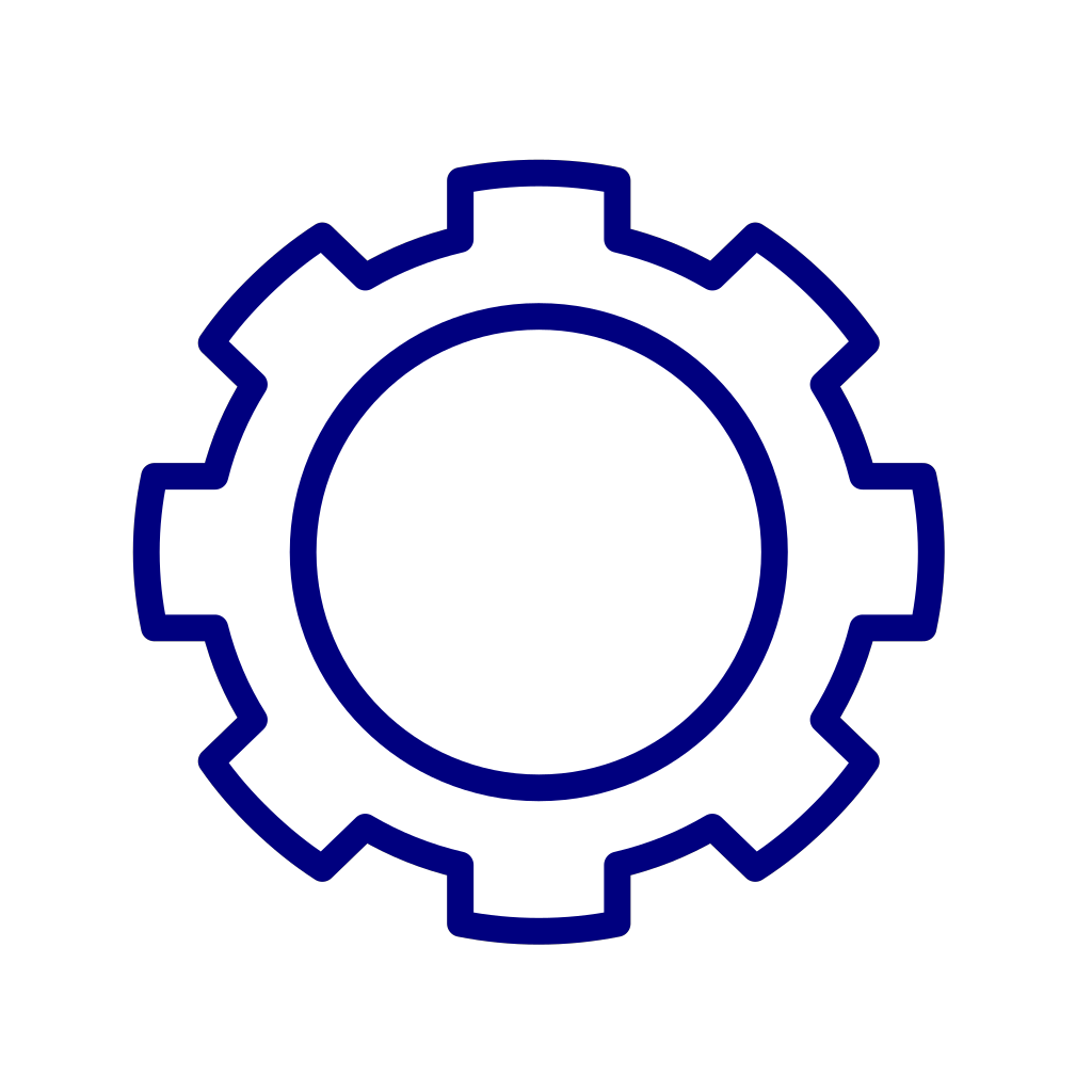 Blue Gear Cog SVG Clip Arts. 