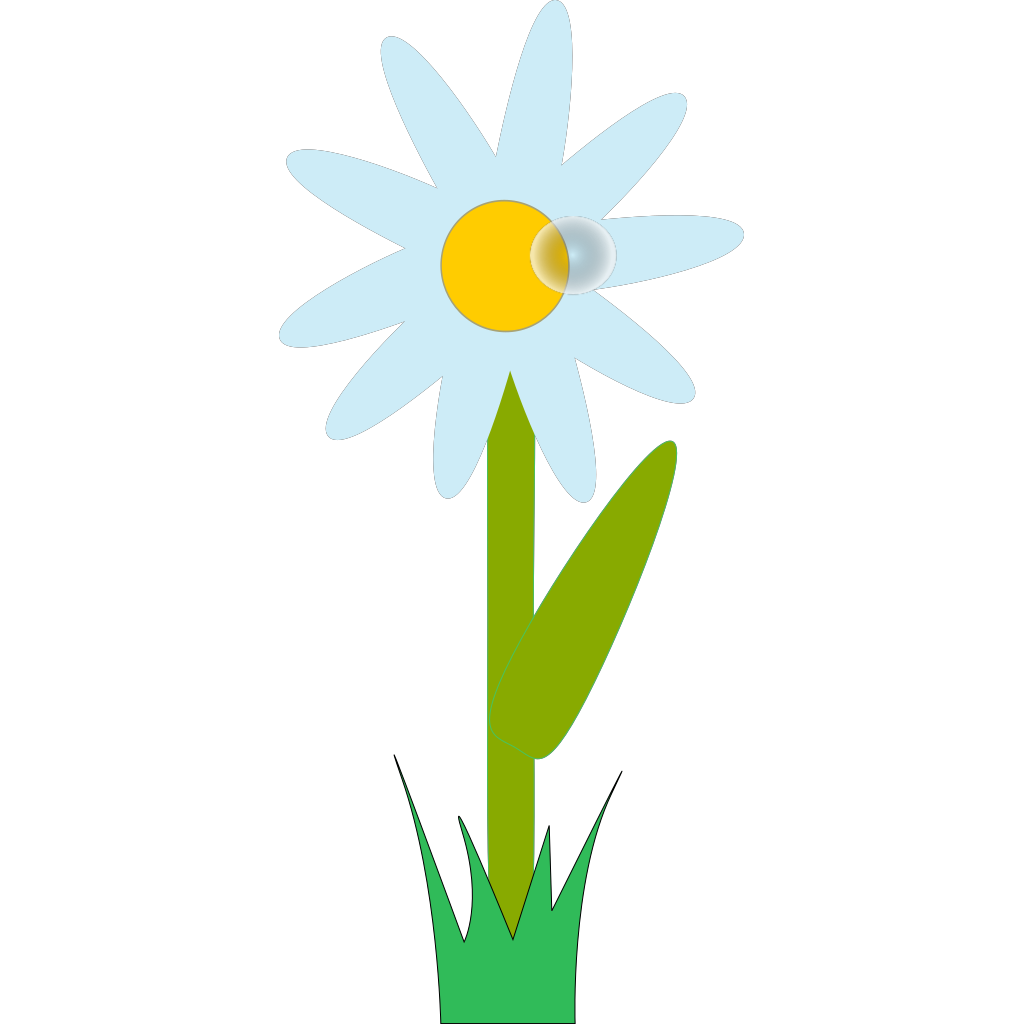 Download Blue Daisy With Grass PNG, SVG Clip art for Web - Download Clip Art, PNG Icon Arts