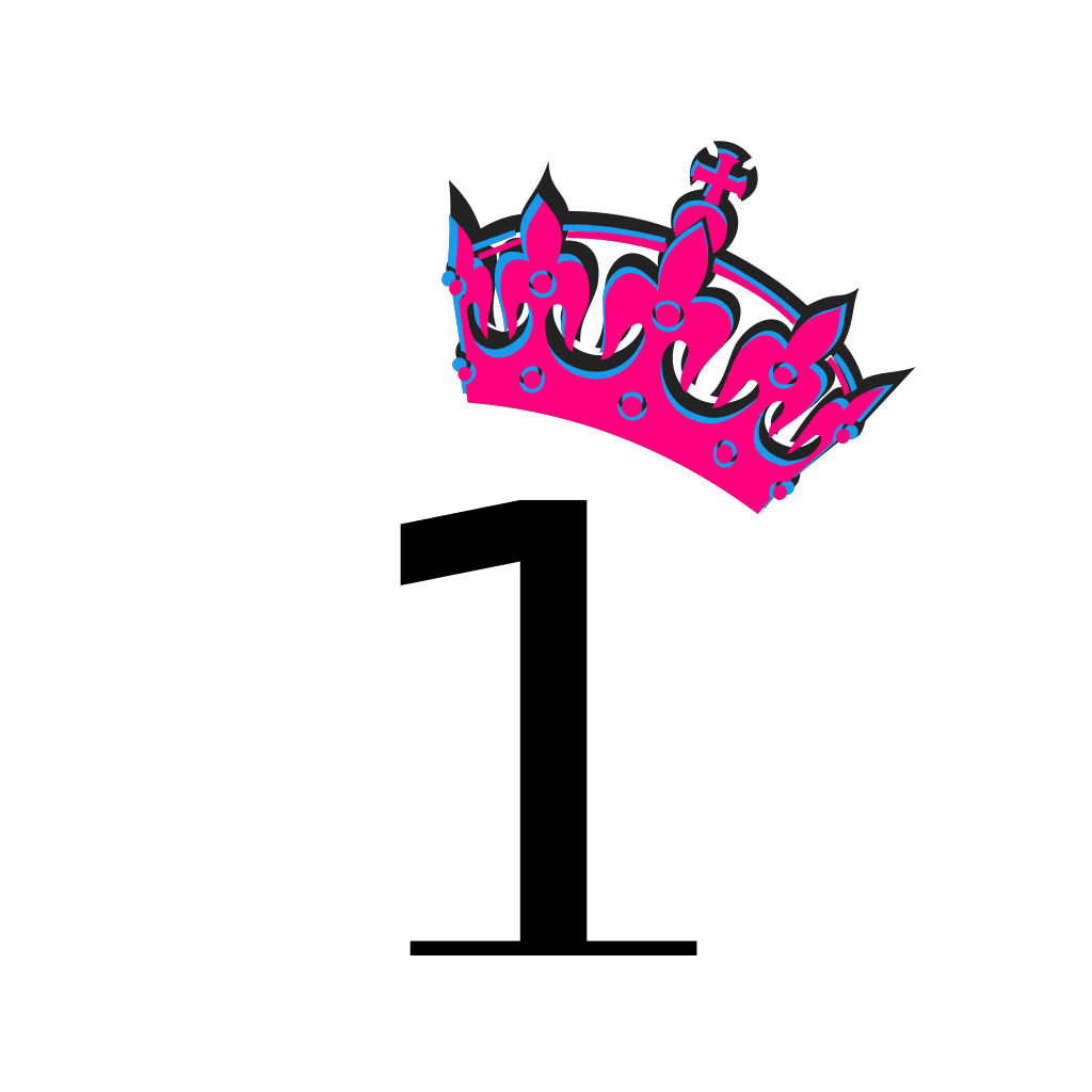 Pink Tilted Tiara And Number 16 PNG, SVG Clip art for Web - Download