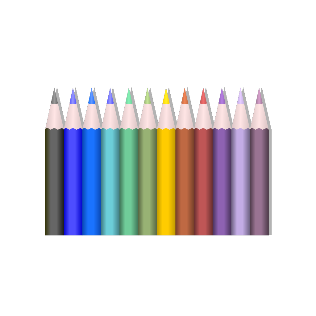 Colored Pencils PNG, SVG Clip art for  Download Clip Art, PNG Icon