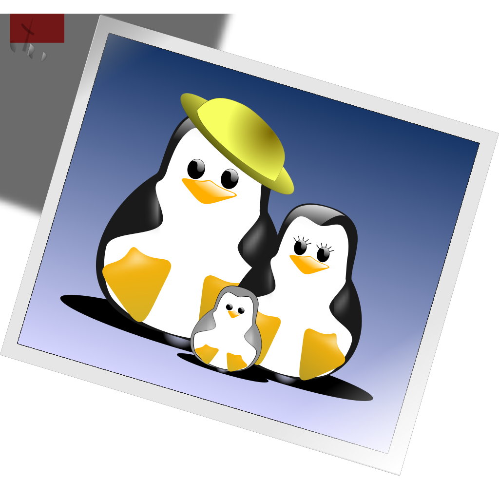 Happy Penguins Family Photo SVG Clip arts