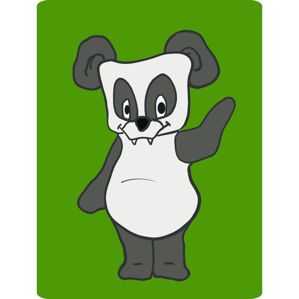 Friendly Panda SVG Clip arts