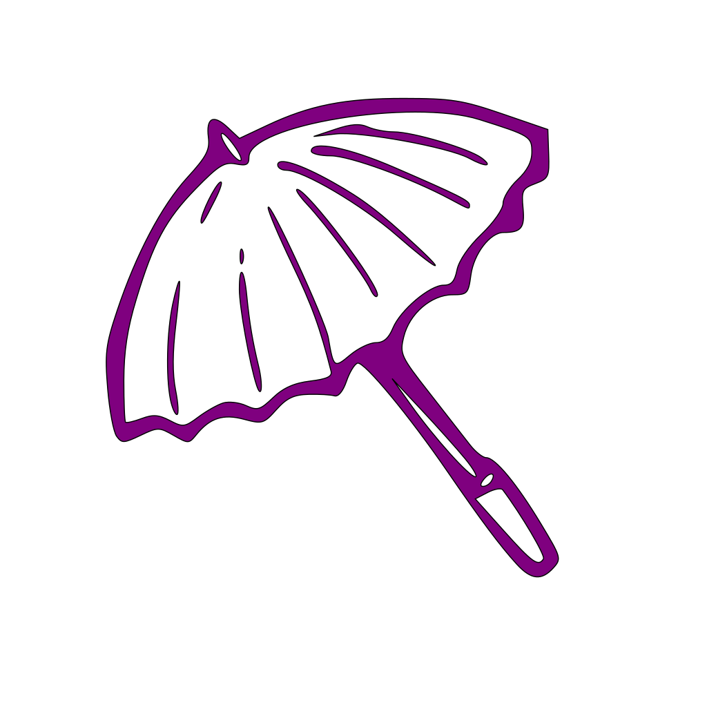 Purple Umbrella SVG Clip arts