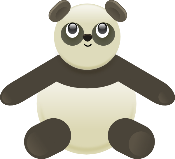 Panda Stuffed Bear SVG Clip arts