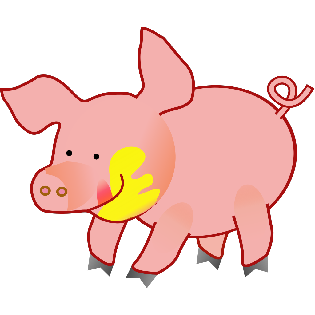 Happy Pig SVG Clip arts