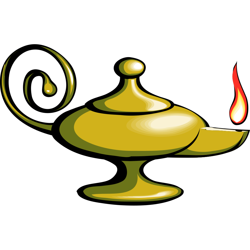 Aladin Lamp SVG vector. 