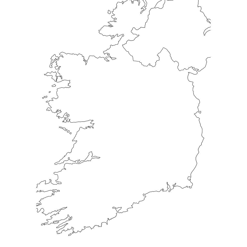 Ireland Contour Map PNG, SVG Clip art for  Download Clip Art, PNG