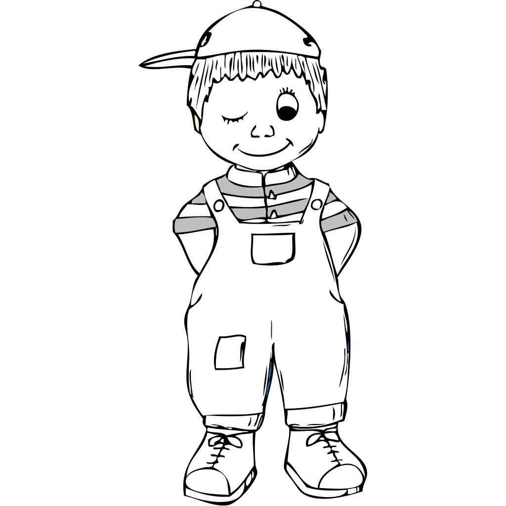 Sporty Boy Outline PNG, SVG Clip art for Web - Download Clip Art, PNG