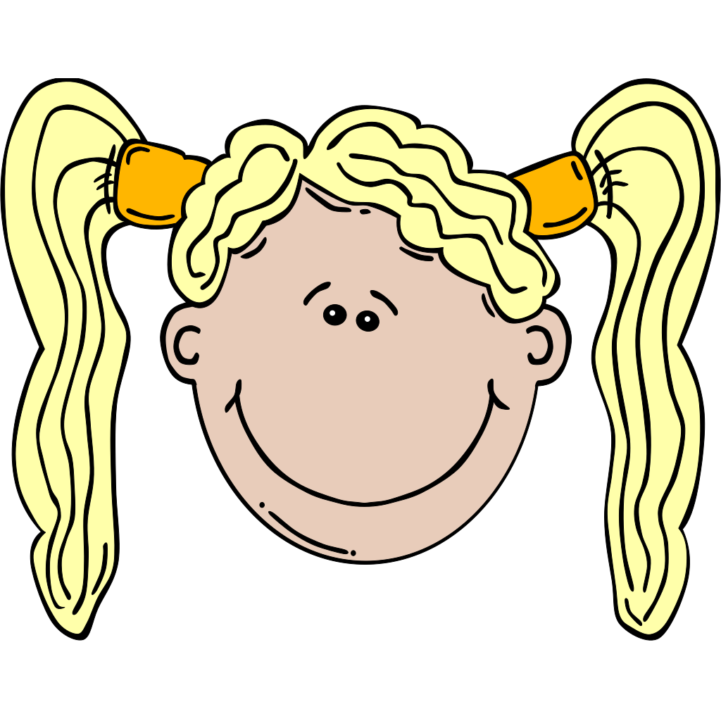 Hair cartoon. Голова девочки. Девочка с косичками рисунок. Мультяшная голова с косичками. Изображение волос для детей.