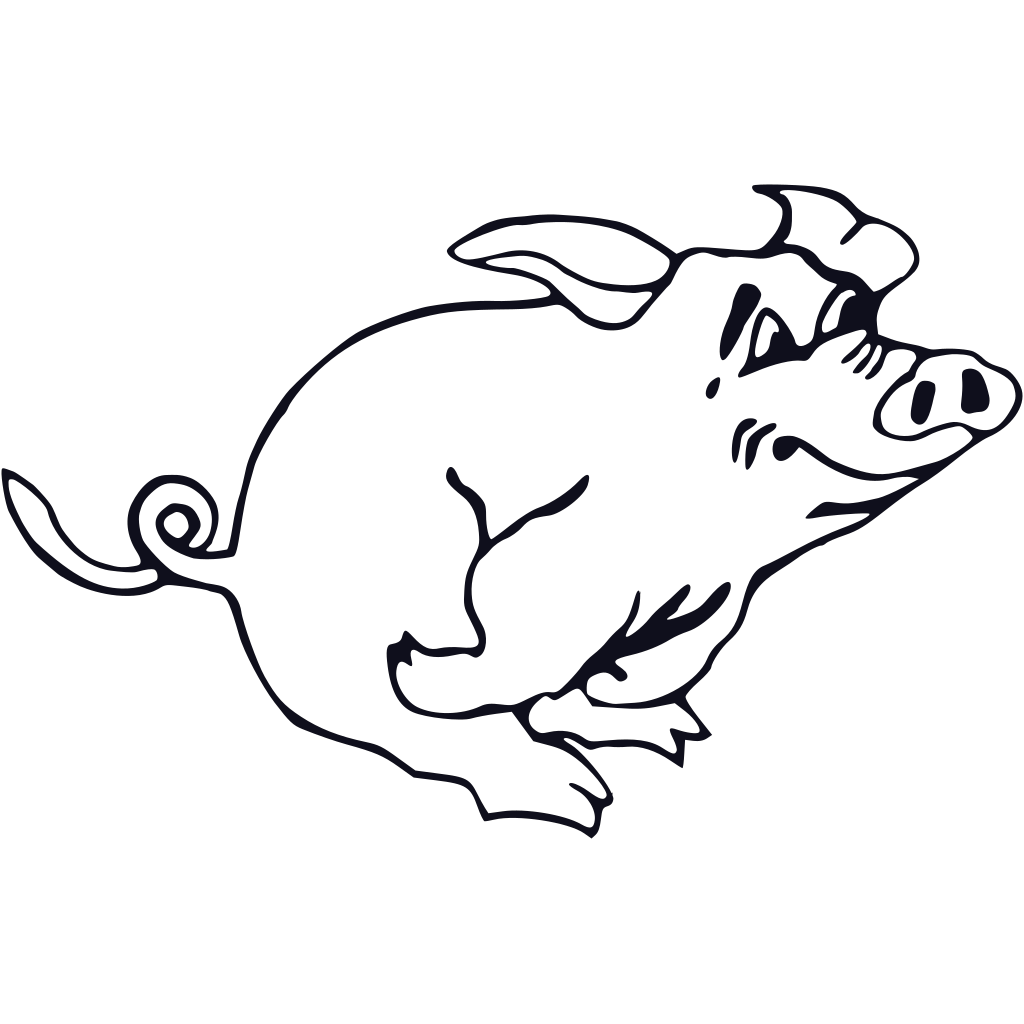 Download Outline Running Pig Png Svg Clip Art For Web Download Clip Art Png Icon Arts