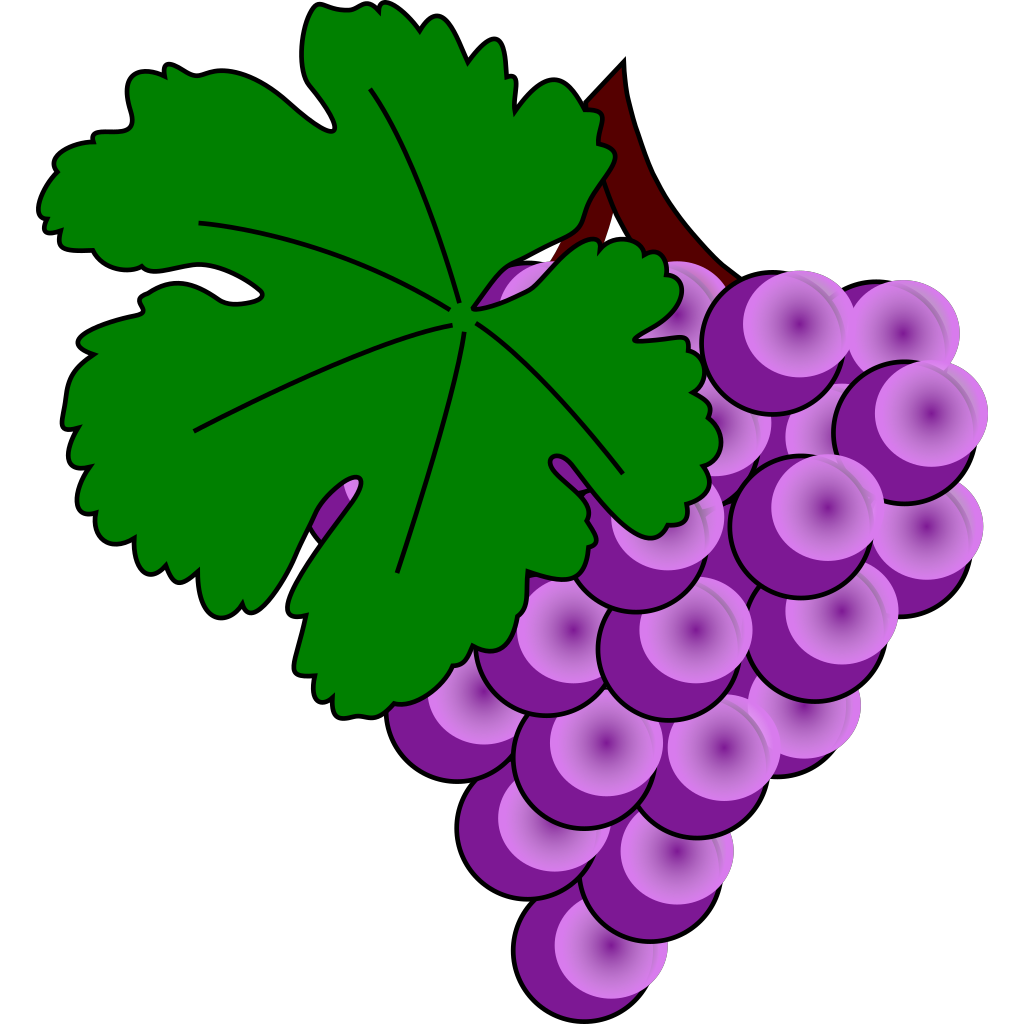 Download Grape With Vine Leaf PNG, SVG Clip art for Web - Download ...