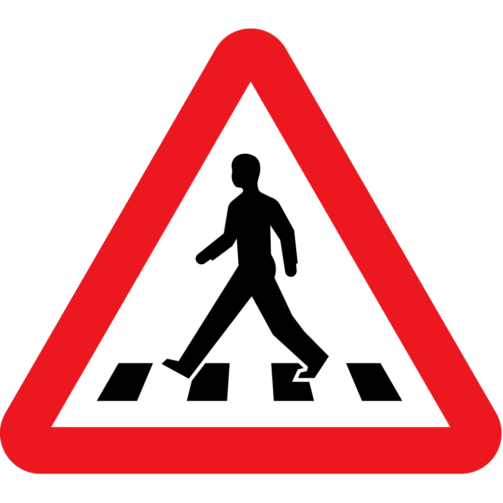 Pedestrian Crossing Sign PNG, SVG Clip art for Web - Download Clip Art
