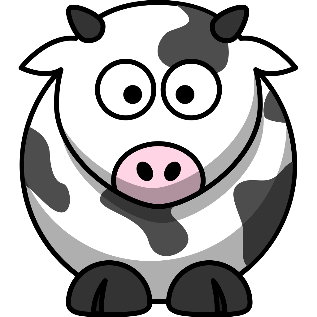 Free Cartoon Cow Clip Art SVG Clip arts