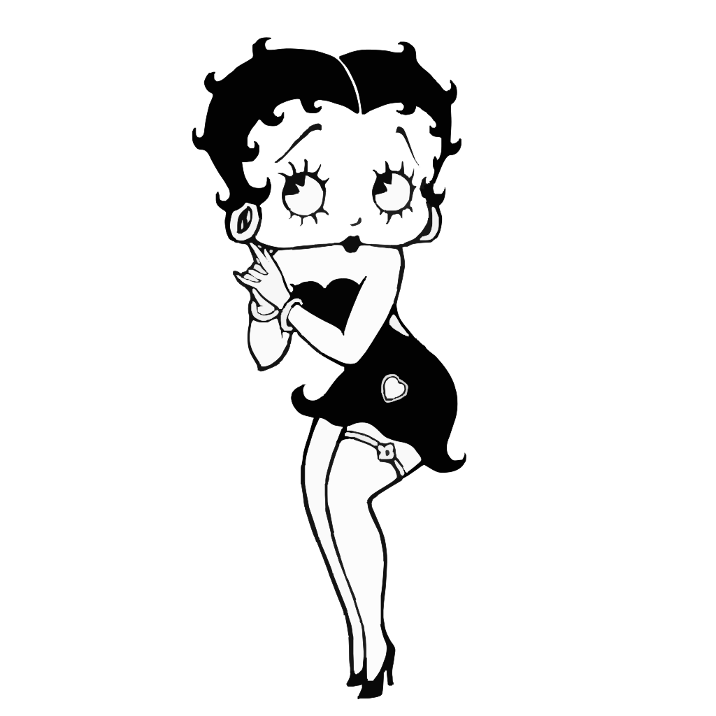 outline betty boop svg outline betty boop svg