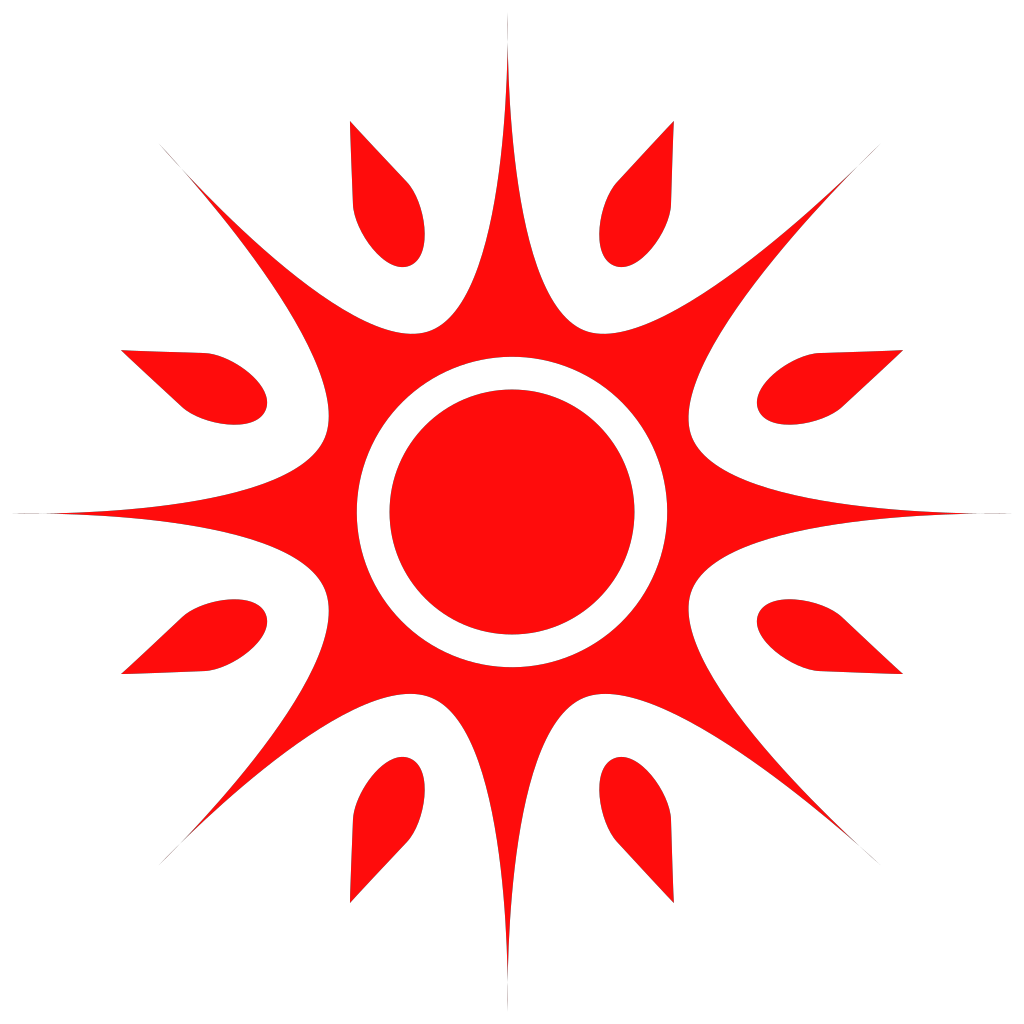 Красное солнце рисунок