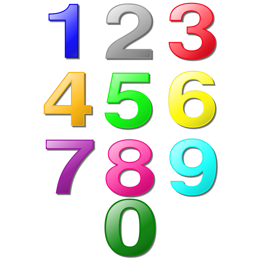 Colorful Numbers PNG, SVG Clip art for Web - Download Clip Art, PNG ...