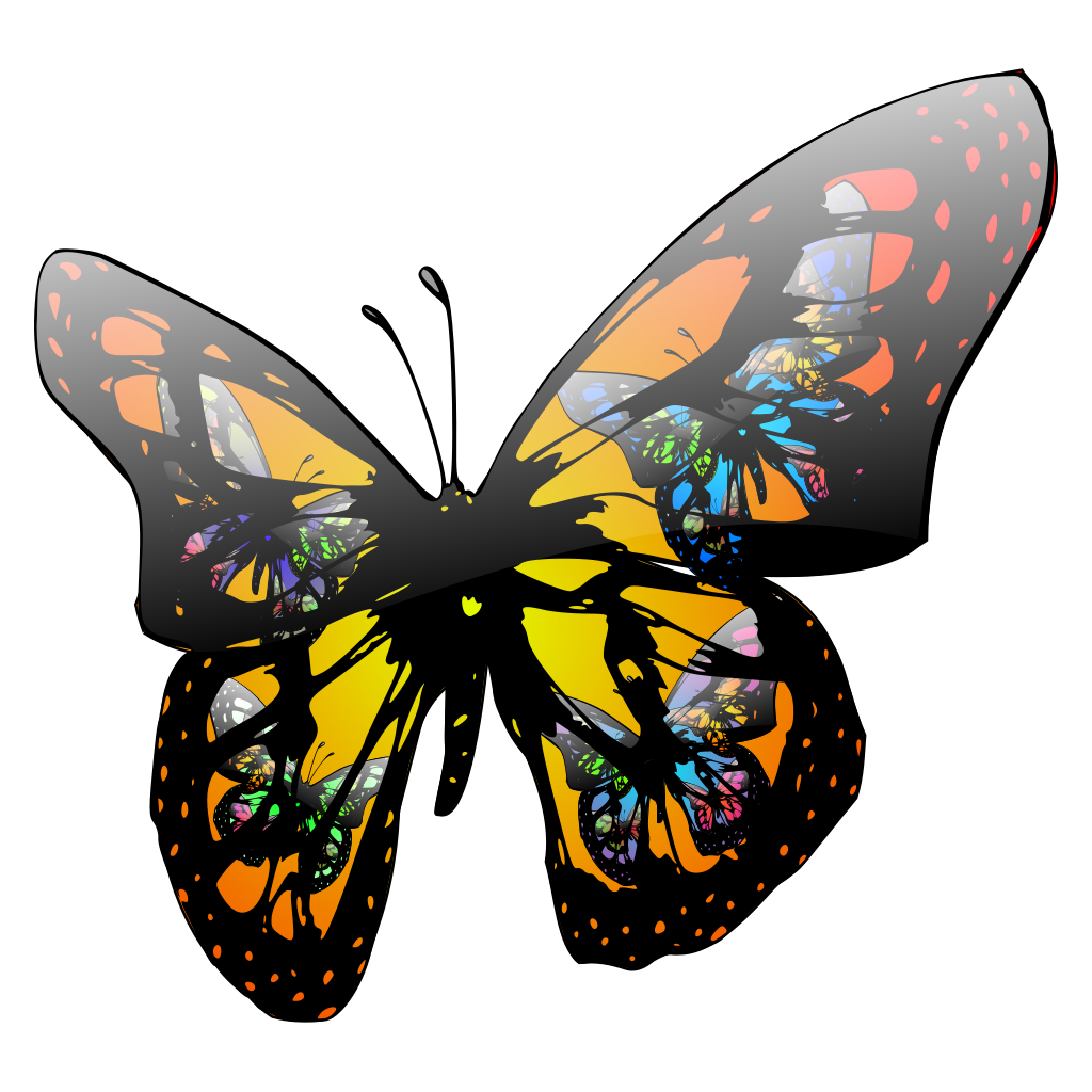 Butterfly With Lighting Effect PNG, SVG Clip art for Web - Download