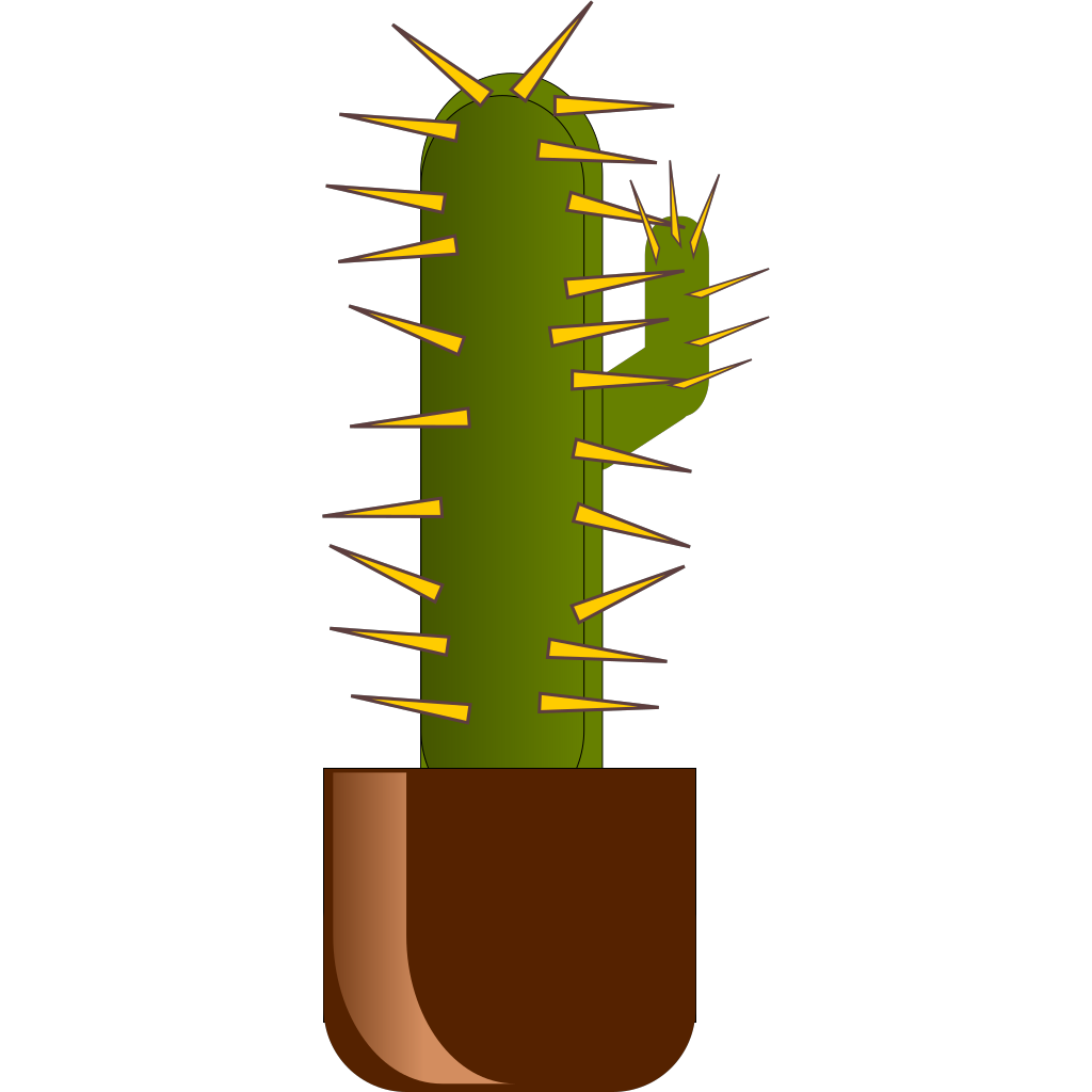 Рисунок злой кактус