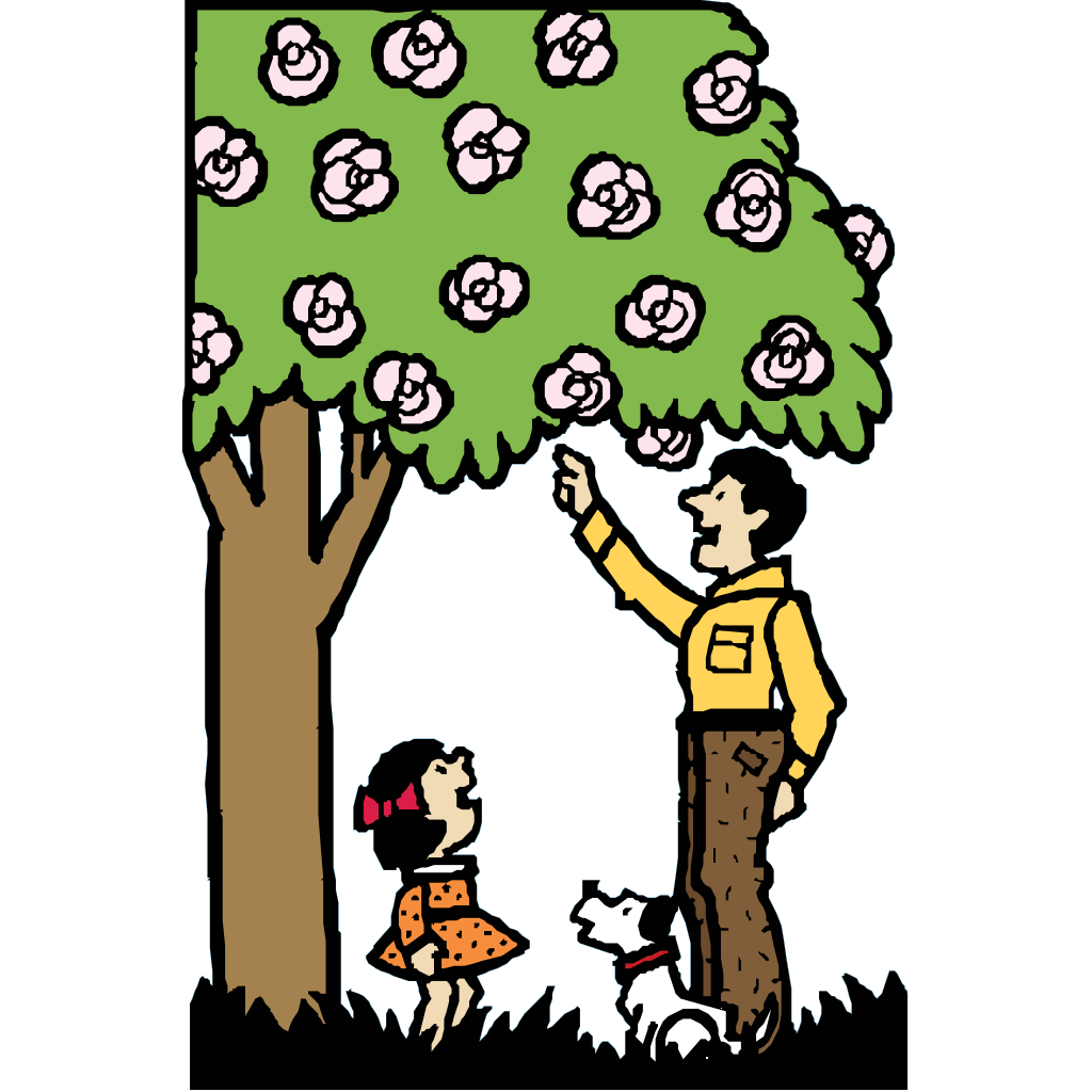 Is under the tree. Daughter in Family Tree. Clipart PNG father and daughter at the Zoo