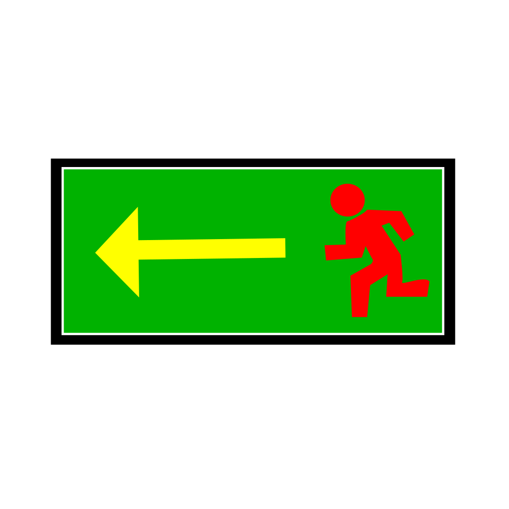 Emergency Exit Sign PNG, SVG Clip art for  Download Clip Art, PNG